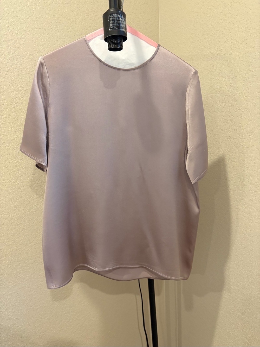 Eleventy Mauve Short Sleeve Satin Tee
